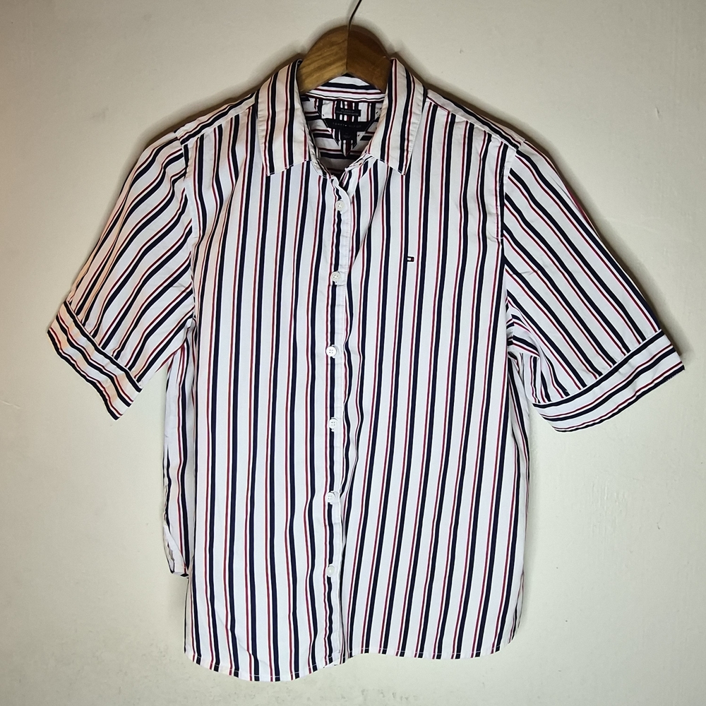 Striped Shirt - White, Red, and Blue